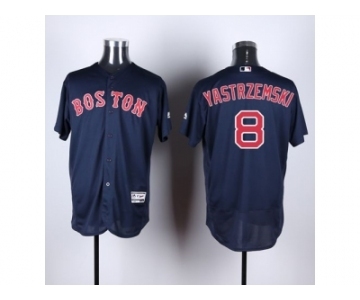 Boston Red Sox #8 Carl Yastrzemski Navy Blue Flexbase Authentic Collection Stitched Baseball Jersey