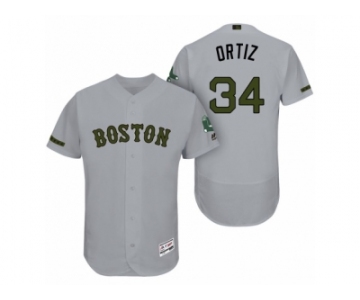 Men 2017 Memorial Day Boston Red Sox #34 David Ortiz Flex Base Jersey