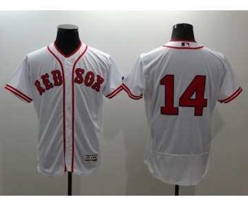 Men Boston Red Sox #14 Jim Rice Majestic white Flexbase Authentic Collection Player Jersey