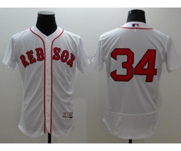 Men Boston Red Sox #34 David Ortiz Majestic white Flexbase Authentic Collection Player Jersey