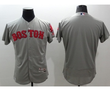 Men Boston Red Sox blank Majestic grey Flexbase Authentic Collection Player Jersey