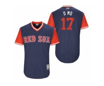 Men's 2017 Little League World Series Red Sox Deven Marrero #17 D Mo Navy Jersey