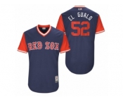 Men's 2017 Little League World Series Red Sox Eduardo Rodriguez #52 El Gualo Navy Jersey