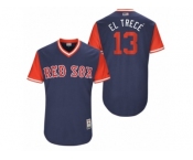 Men's 2017 Little League World Series Red Sox Hanley Ramirez #13 El Trecé Navy Jersey