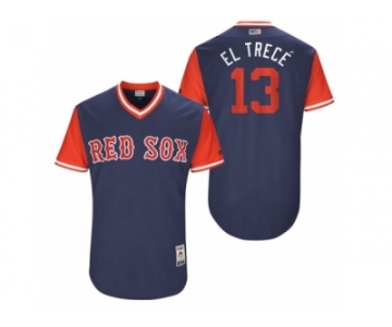 Men's 2017 Little League World Series Red Sox Hanley Ramirez #13 El Trecé Navy Jersey
