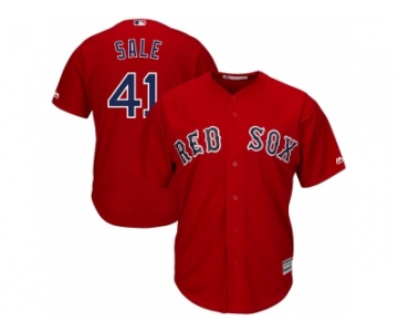 Men's Boston Red Sox #41 Chris Sale Red Cool Base Stitched MLB Jersey