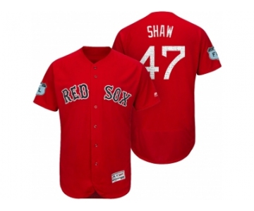 Men's Boston Red Sox #47 Travis Shaw 2017 Spring Training Flex Base Authentic Collection Stitched Baseball Jersey