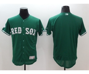 Men's Boston Red Sox blank Majestic Green Celtic Flexbase Authentic Collection Jersey