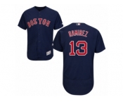 Men's Majestic Boston Red Sox #13 Hanley Ramirez Navy Blue Flexbase Authentic Collection MLB Jersey