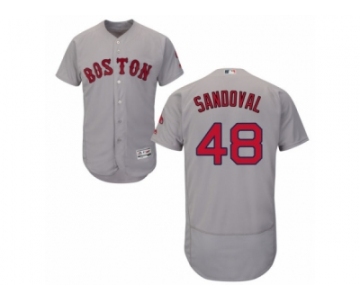 Men's Majestic Boston Red Sox #48 Pablo Sandoval Grey Flexbase Authentic Collection MLB Jersey