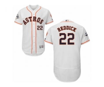 Houston Astros #22 Josh Reddick Authentic White Home 2017 World Series Bound Flex Base MLB Jersey