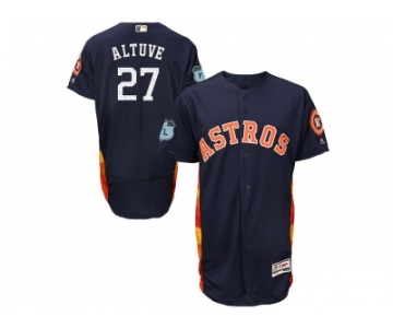 Houston Astros #27 Jose Altuve Navy 2017 Spring Training Authentic Collection Stitched Baseball Jersey