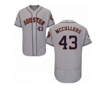 Houston Astros #43 Lance McCullers Authentic Grey Road 2017 World Series Bound Flex Base MLB Jersey