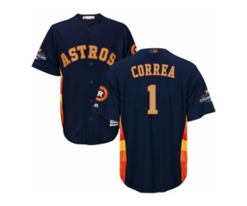 Men Houston Astros #1 Carlos Correa Navy 2018 Gold Program Cool Base Stitched Baseball Jersey