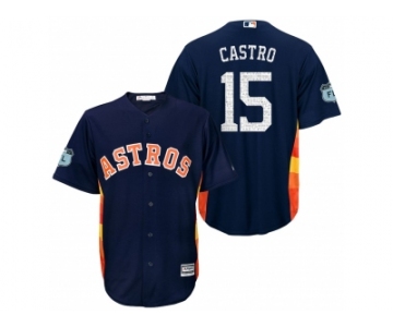 Men's Houston Astros #15 Jason Castro 2017 Spring Training Cool Base Stitched MLB Jersey