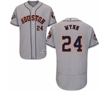Men's Houston Astros #24 Jimmy Wynn Grey Road Flex Base Authentic Collection 2019 World Series Bound Baseball Jersey
