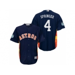 Men's Houston Astros #4 George Springer 2017 Spring Training Cool Base Stitched MLB Jersey