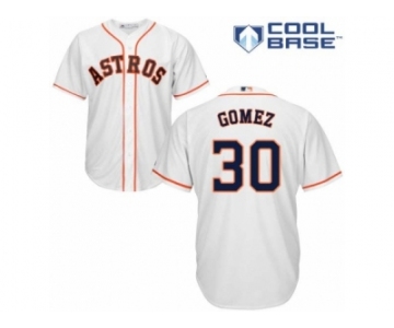 Men's Majestic Houston Astros #30 Carlos Gomez Replica White Home Cool Base MLB Jersey