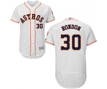 Men's Majestic Houston Astros #30 Hector Rondon White Home Flex Base Authentic Collection MLB Jersey