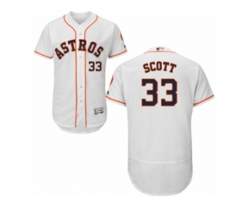 Men's Majestic Houston Astros #33 Mike Scott White Flexbase Authentic Collection MLB Jersey
