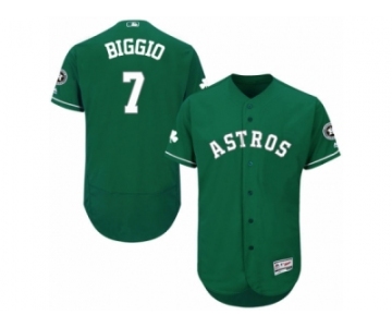 Men's Majestic Houston Astros #7 Craig Biggio Green Celtic Flexbase Authentic Collection MLB Jersey