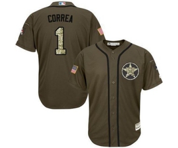 mlb jerseys houston astros #1 carlos correa green salute to service