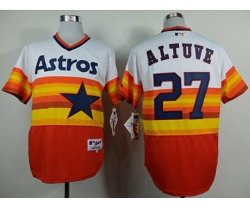 mlb jerseys houston astros #27 altuve white-orange[m&n]
