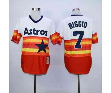 mlb jerseys houston astros #7 biggio white-orange[m&n]