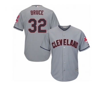 Cleveland Indians #32 Jay Bruce Replica Grey Road Cool Base MLB Jersey