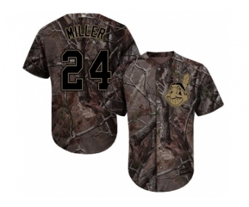 Men Cleveland Indians #24 Andrew Miller Camo Realtree Collection Cool Base Stitched MLB Jersey