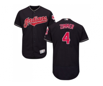 Men Cleveland Indians #4 Bradley Zimmer Navy Blue Flexbase Authentic Collection Stitched MLB Jersey