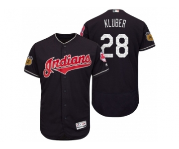 Men's Cleveland Indians #28 Corey Kluber 2017 Spring Training Flex Base Authentic Collection Stitched Baseball Jersey