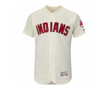 Men's Cleveland Indians Majestic Blank Cream Flexbase Authentic Collection Team Jersey