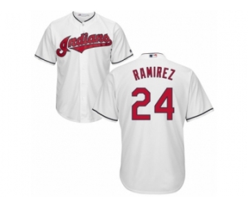 Men's Majestic Cleveland Indians #24 Manny Ramirez Replica White Home Cool Base MLB Jersey
