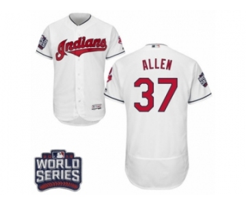 Men's Majestic Cleveland Indians #37 Cody Allen White 2016 World Series Bound Flexbase Authentic Collection MLB Jersey