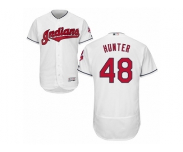 Men's Majestic Cleveland Indians #48 Tommy Hunter White Flexbase Authentic Collection MLB Jersey