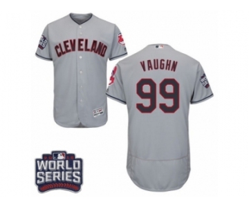 Men's Majestic Cleveland Indians #99 Ricky Vaughn Grey 2016 World Series Bound Flexbase Authentic Collection MLB Jersey