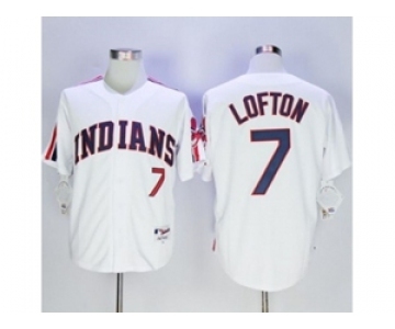 mlb jerseys cleveland indians #7 lofton white[m&n 1978]