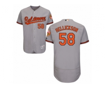 Baltimore Orioles #58 Jeremy Hellickson Grey Flexbase Authentic Collection MLB Jersey