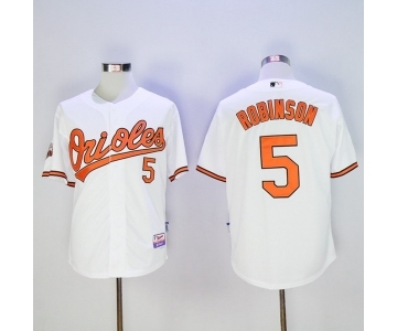 Men's Baltimore Orioles #5 Brooks Robinson Majestic White Authentic Jersey