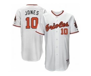 Men's Majestic Baltimore Orioles #10 Adam Jones Authentic White 1966 Turn Back The Clock MLB Jersey