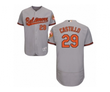 Men's Majestic Baltimore Orioles #29 Welington Castillo Grey Flexbase Authentic Collection MLB Jersey