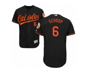 Men's Majestic Baltimore Orioles #6 Jonathan Schoop Black Flexbase Authentic Collection MLB Jersey