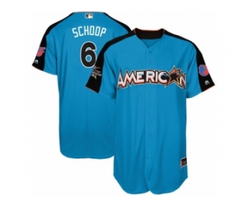 Men's Majestic Baltimore Orioles #6 Jonathan Schoop Replica Blue American League 2017 MLB All-Star MLB Jersey