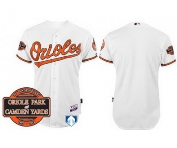mlb jerseys baltimore orioles blank white cool base[20th anniversary patch]
