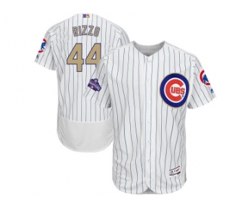Chicago Cubs #44 Anthony Rizzo White 2017 Gold Program Flexbase Stitched MLB Jersey