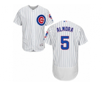 Chicago Cubs #5 Albert Almora Jr White Home Flexbase Authentic Collection MLB Jersey
