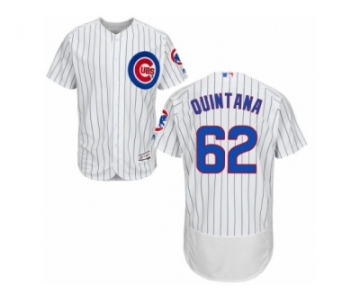 Chicago Cubs #62 Jose Quintana White Home Flexbase Authentic Collection MLB Jersey