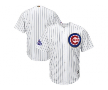 Chicago Cubs Blank White 2017 Gold Program Cool Base Stitched MLB Jersey