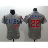 Men Chicago Cubs #22 Jason Heyward Majestic grey Flexbase Authentic Collection Player Jersey